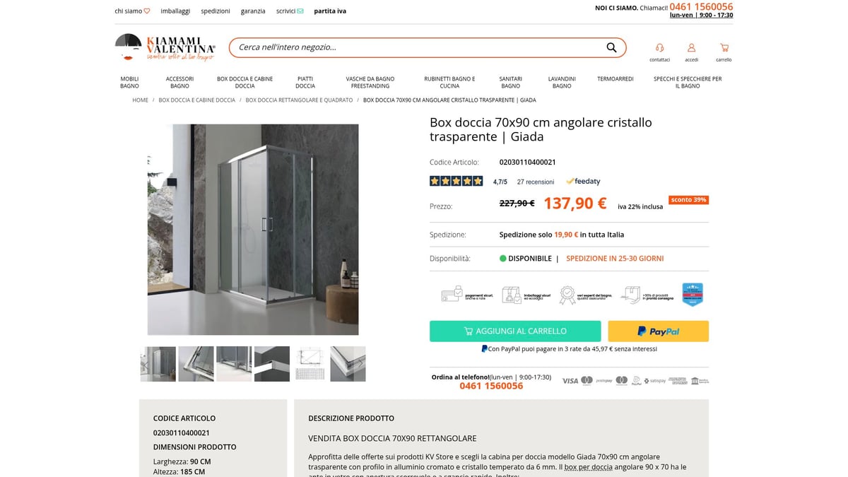 7 Idee Di Box Doccia Rettangolare Moderni Per Il 2026 - Box Doccia 70x90 Angolare Cristallo Trasparente | Giada – KVStore