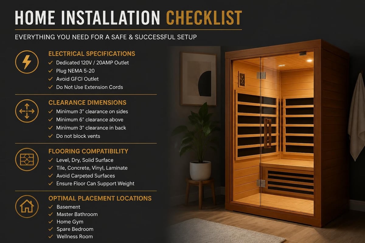 Sauna installation requirements