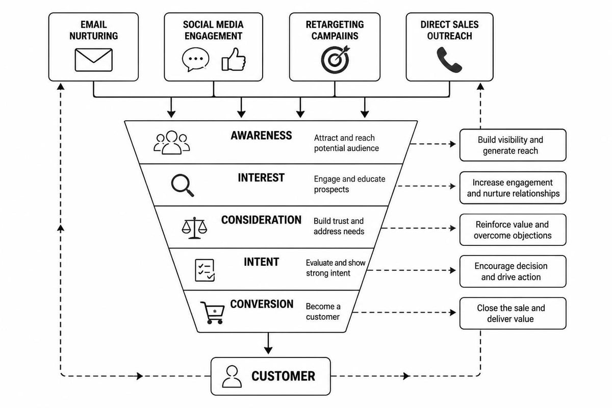 Multi-channel funnel