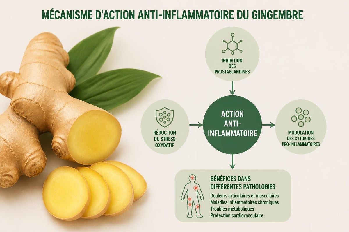 Action anti-inflammatoire du gingembre