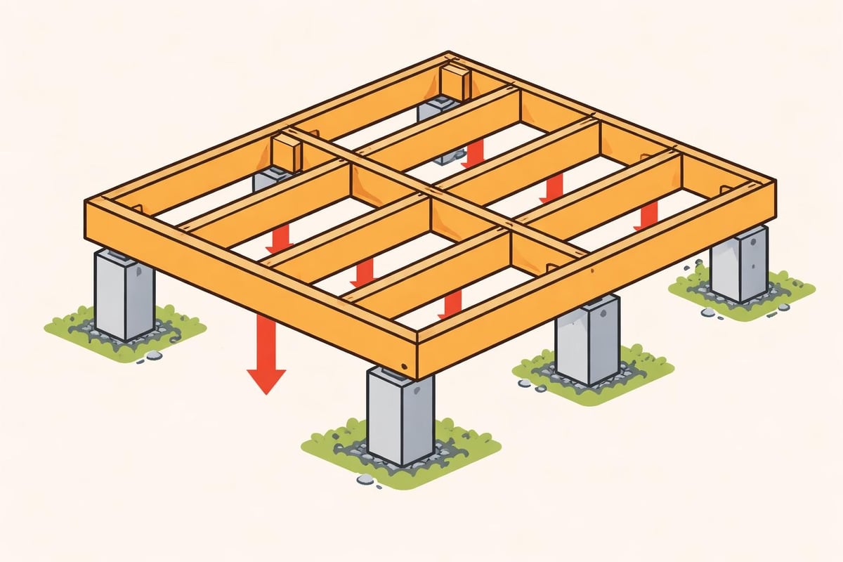 Wooden decking frame components