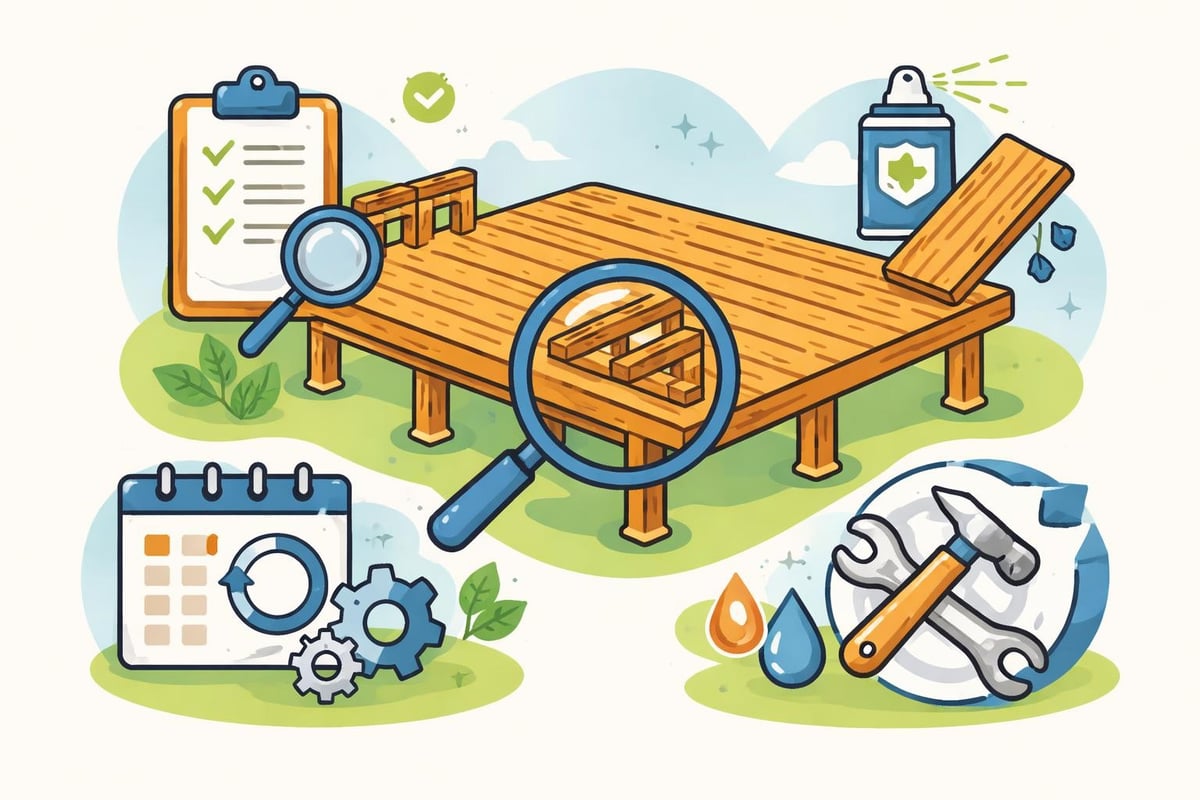 Decking frame maintenance schedule