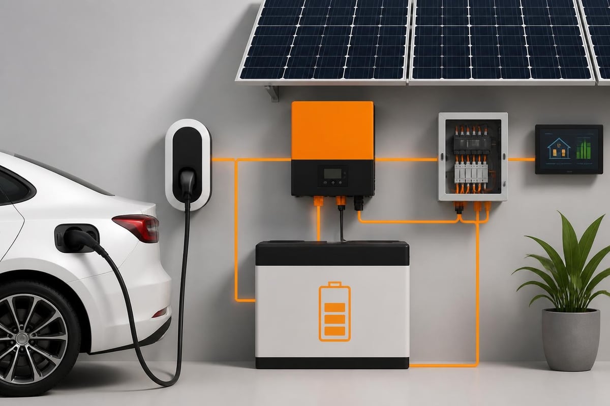 Solar EV charging system components