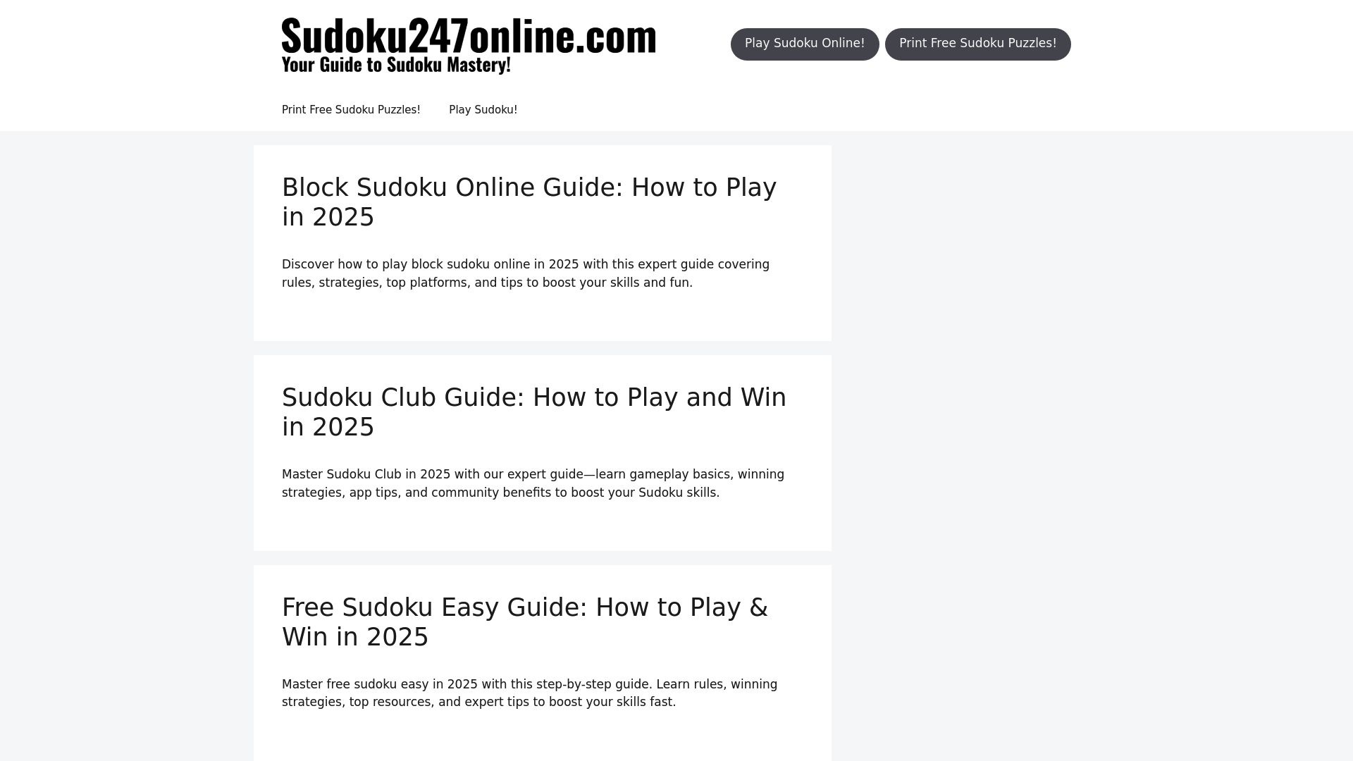 Sudoku Com Easy Guide: Simple Steps to Play in 2025 - Sudoku247online.com: Your Resource for Sudoku Strategies and Tips