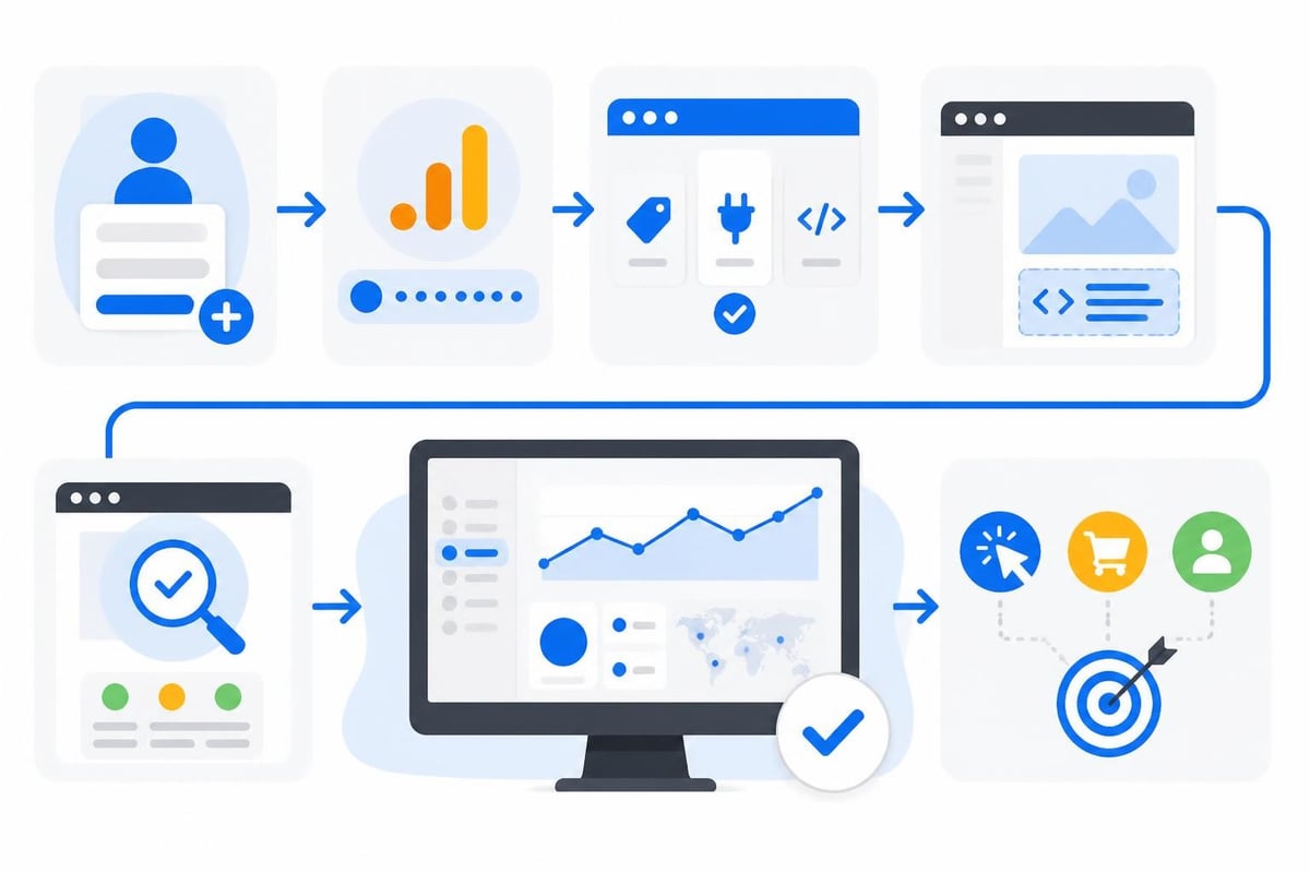 Processo configurazione Google Analytics WordPress