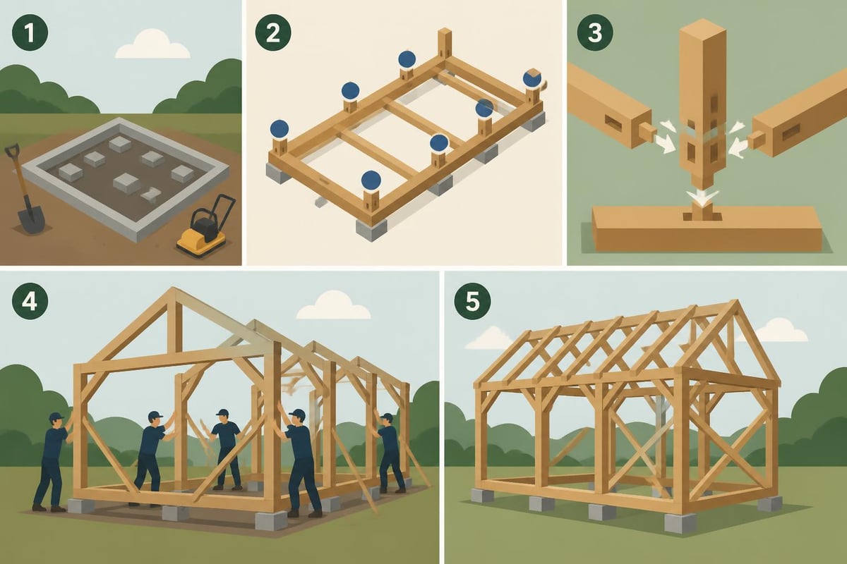 Timber frame assembly process
