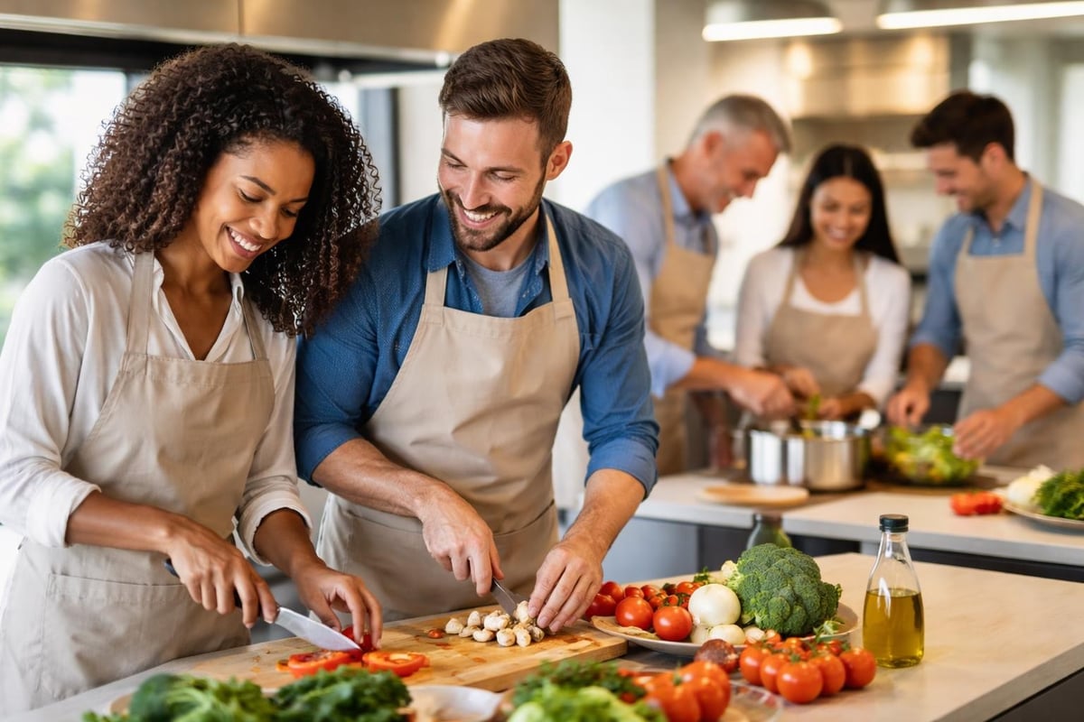 Team collaboration through cooking