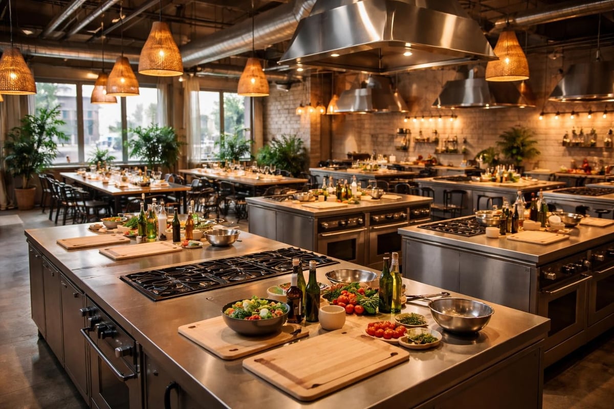 Modern cooking event space