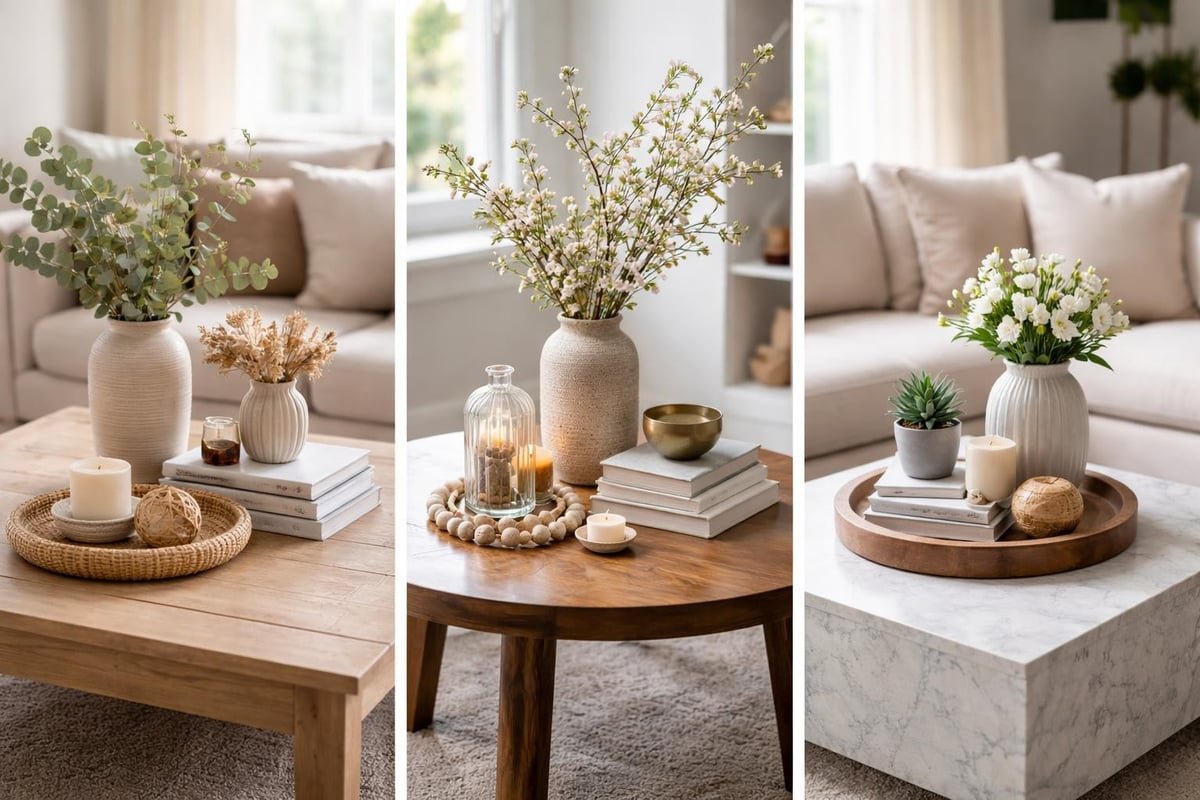 Coffee table styling techniques