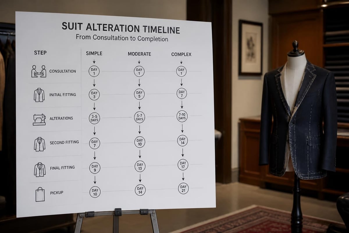 Suit alteration timeline planning
