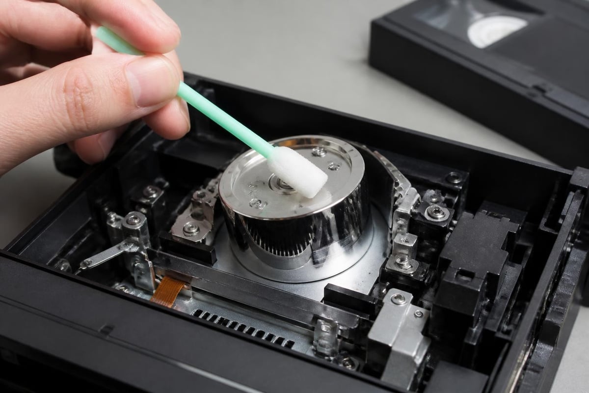 VHS head cleaning procedure
