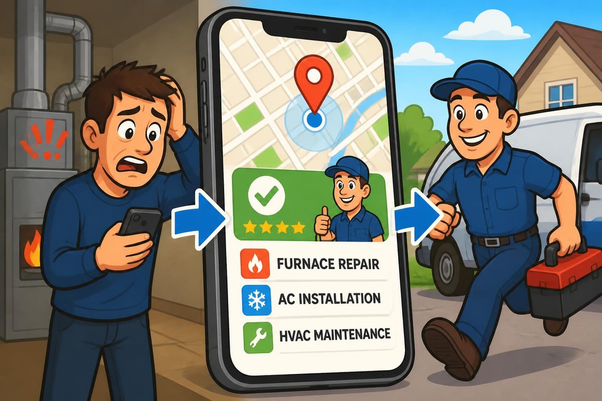 HVAC contractor local search visibility