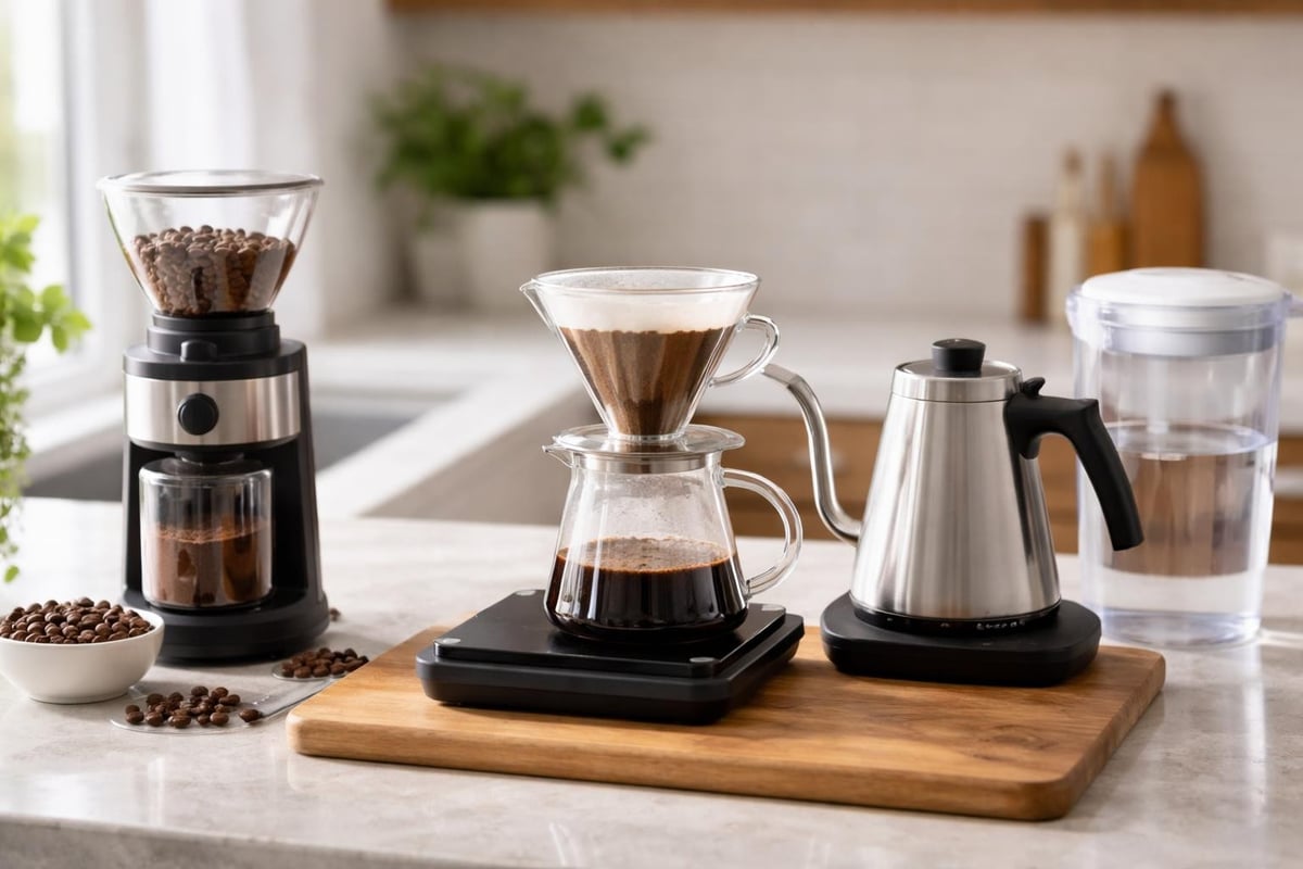 Coffee preparation setup