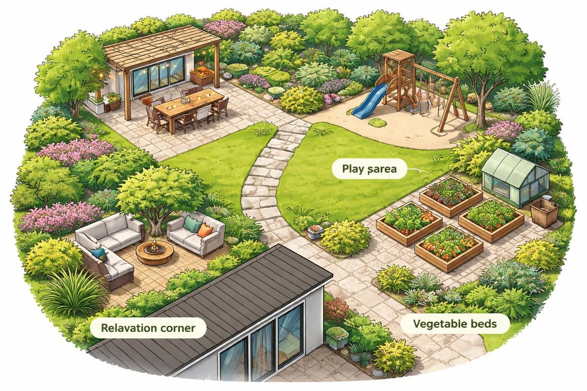 Garden zones and their purposes