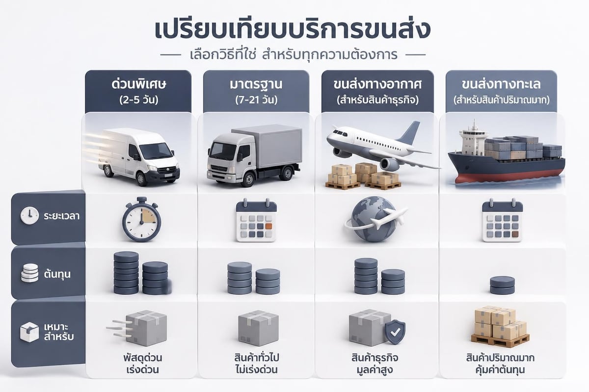 Express vs Economy shipping comparison