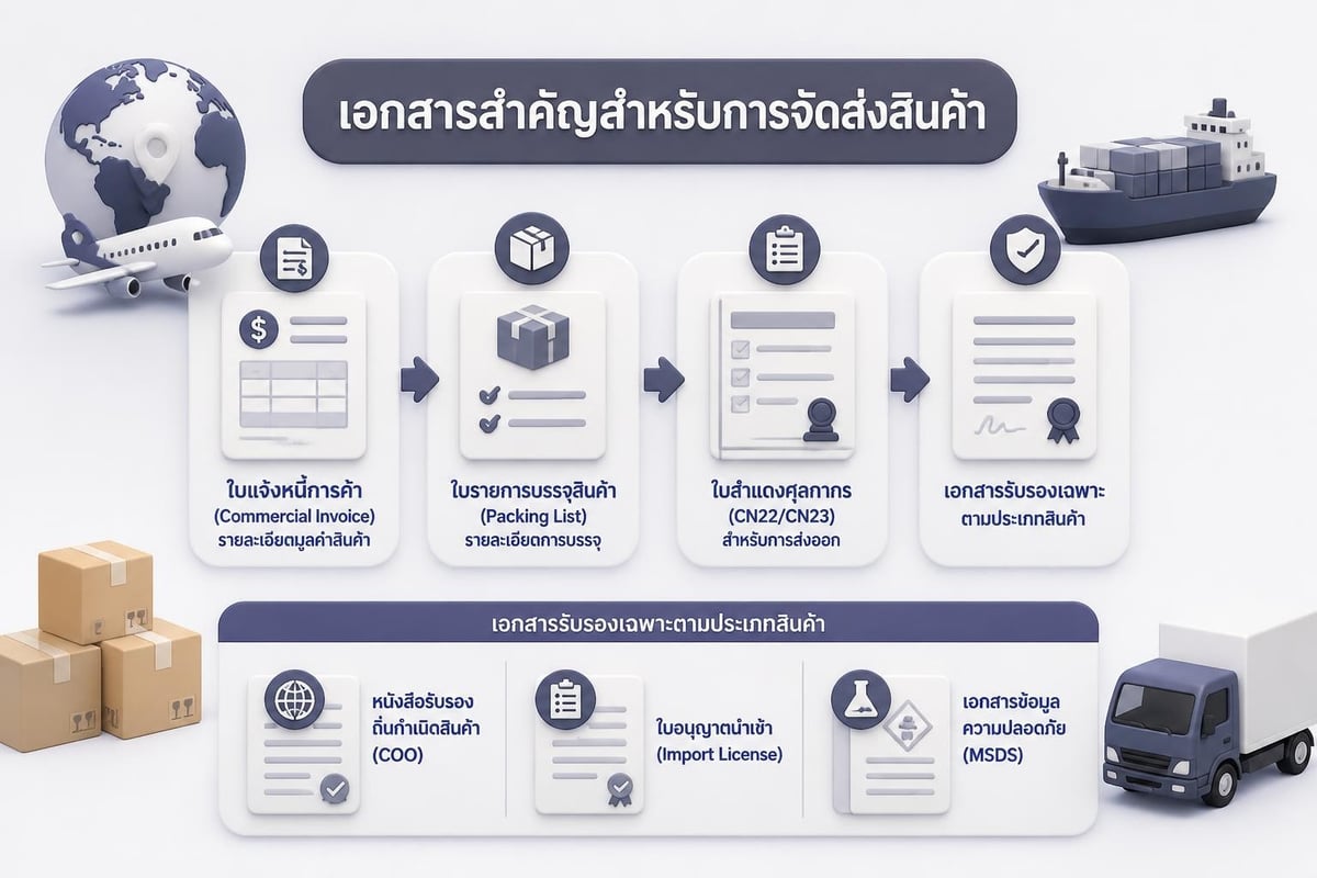 Document checklist for international shipping