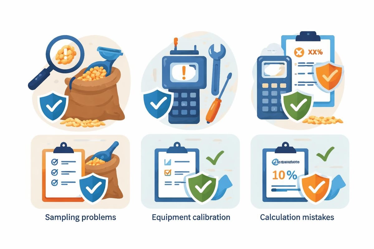 Troubleshooting moisture testing