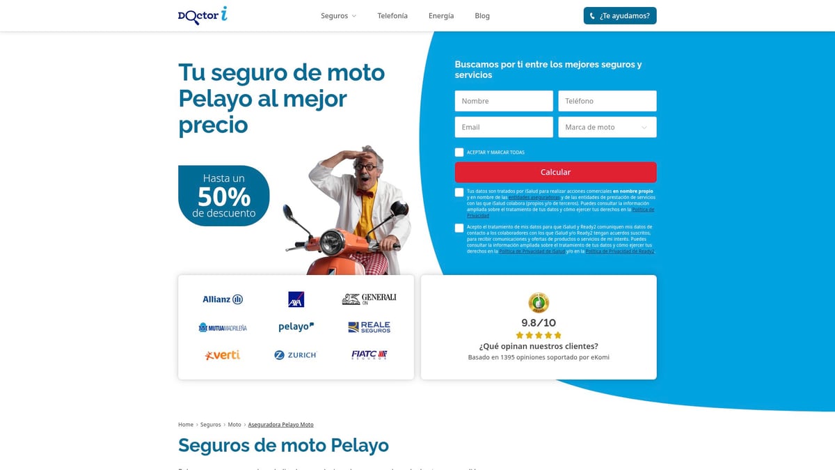 7 Mejores Seguros de Moto Baratos para Ahorrar en 2026 - Pelayo &ndash; Seguro de Moto B&aacute;sico