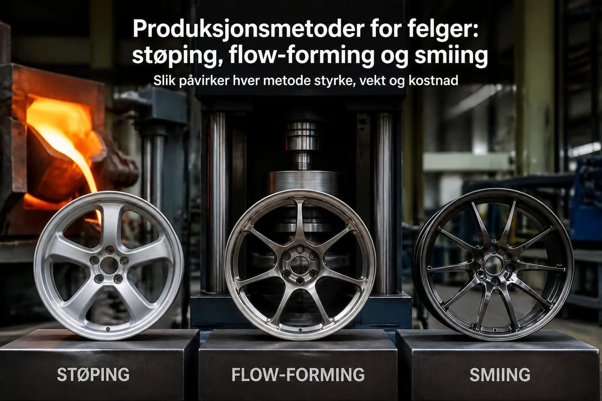 Produksjonsmetoder for bilfelger