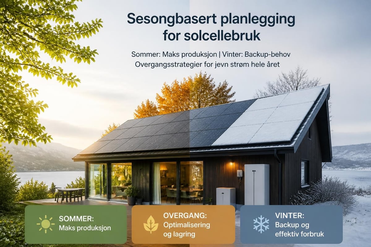 Årstidsplanlegging for solcellepanel