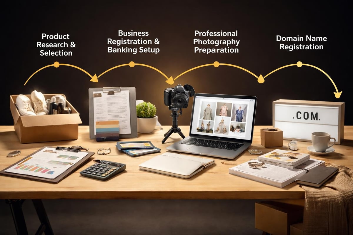 Shopify store setup stages