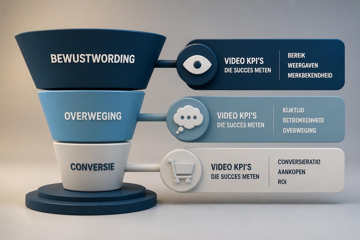 Video advertising KPIs per funnel stage