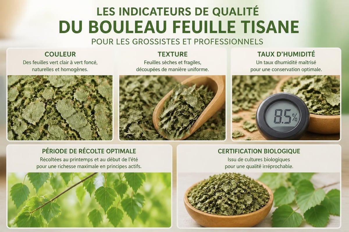 Critères de qualité des feuilles de bouleau