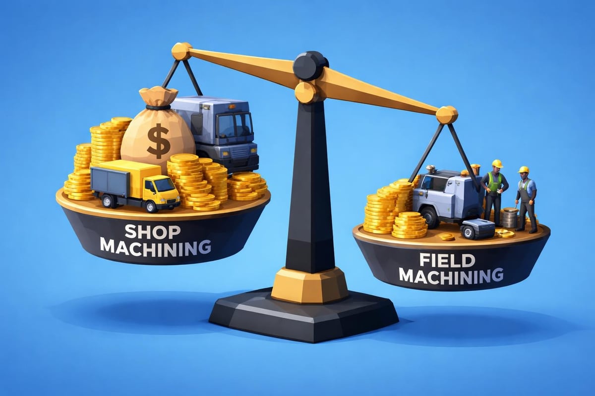Field machining cost-benefit comparison