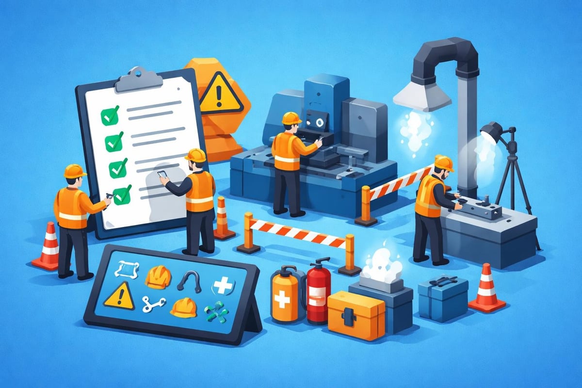 Field machining safety protocols