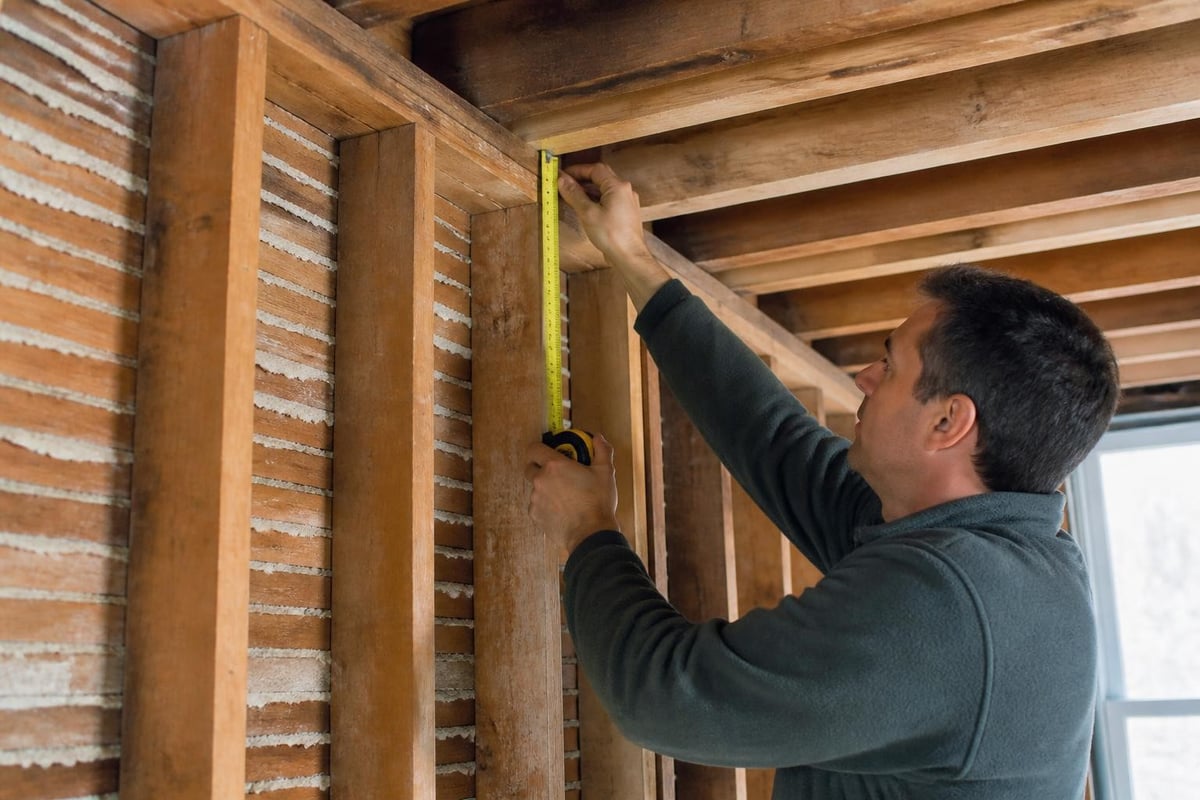 Measuring wall cavity depth