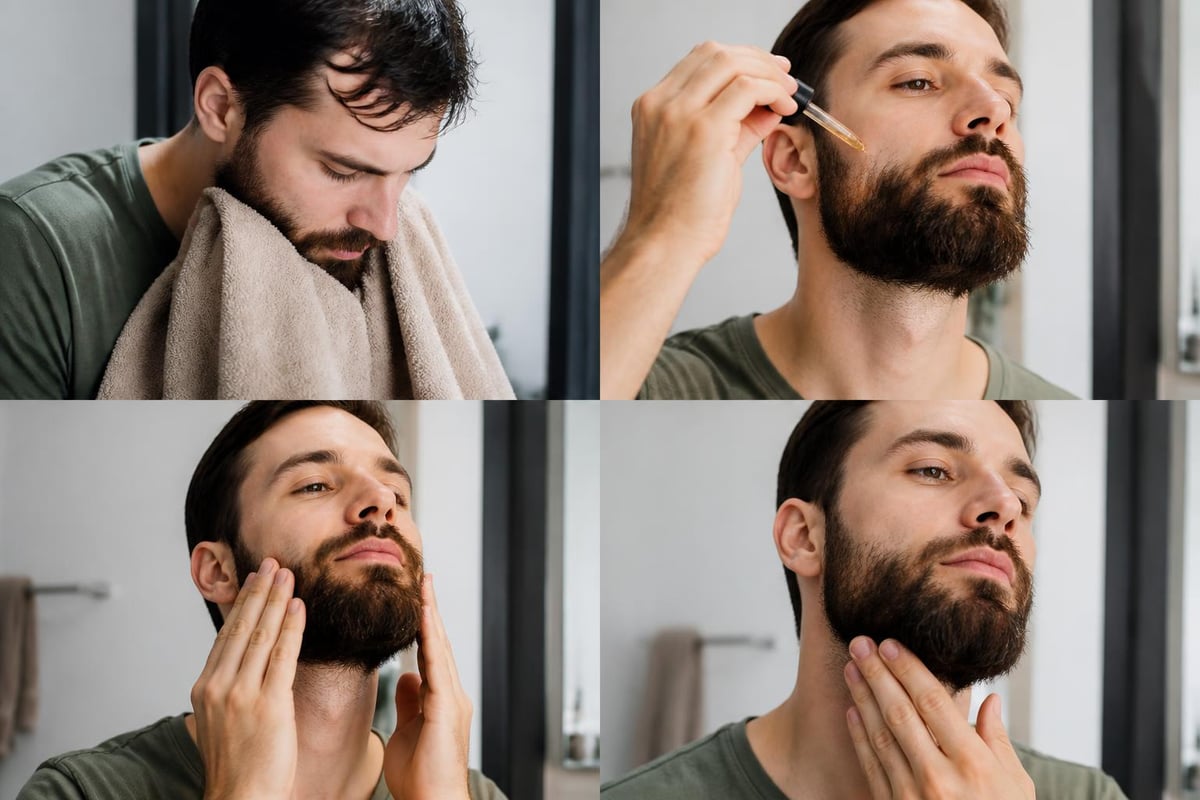 Proper beard oil application
