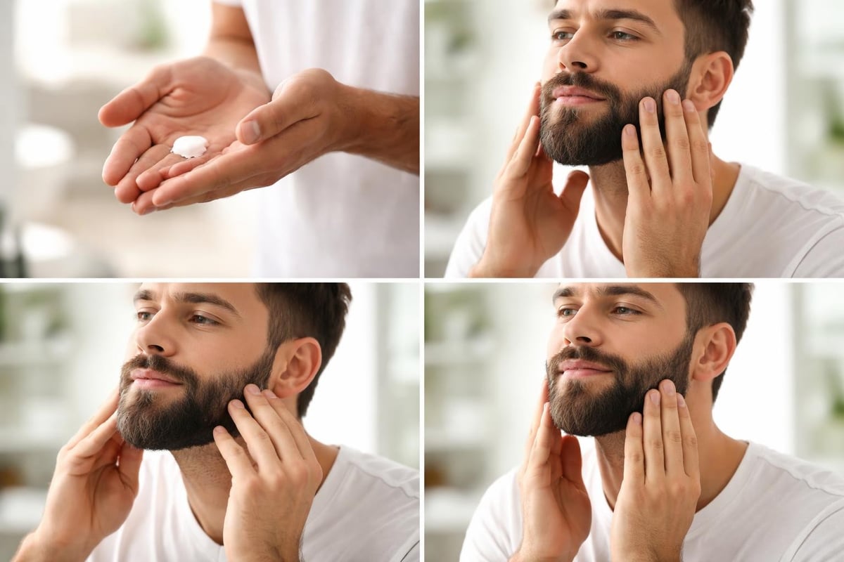 Proper beard moisturiser application