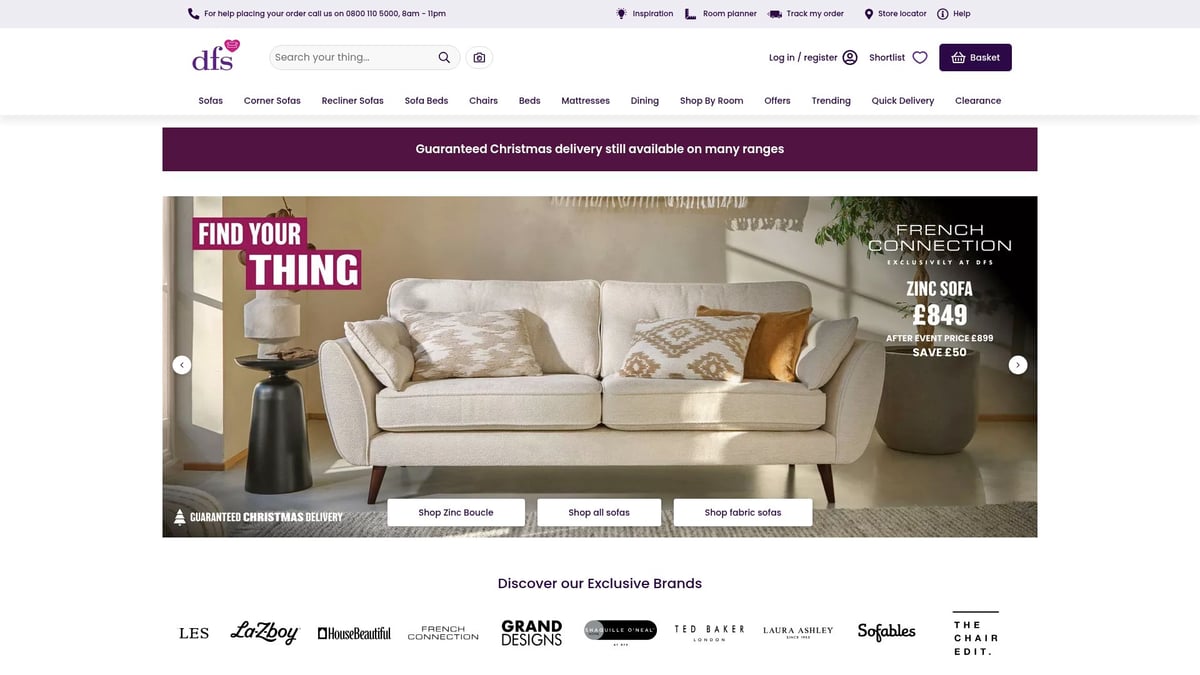 7 Best Ottoman Sofa Bed UK Picks for Stylish Living 2025 - DFS Zinc Ottoman Sofa Bed