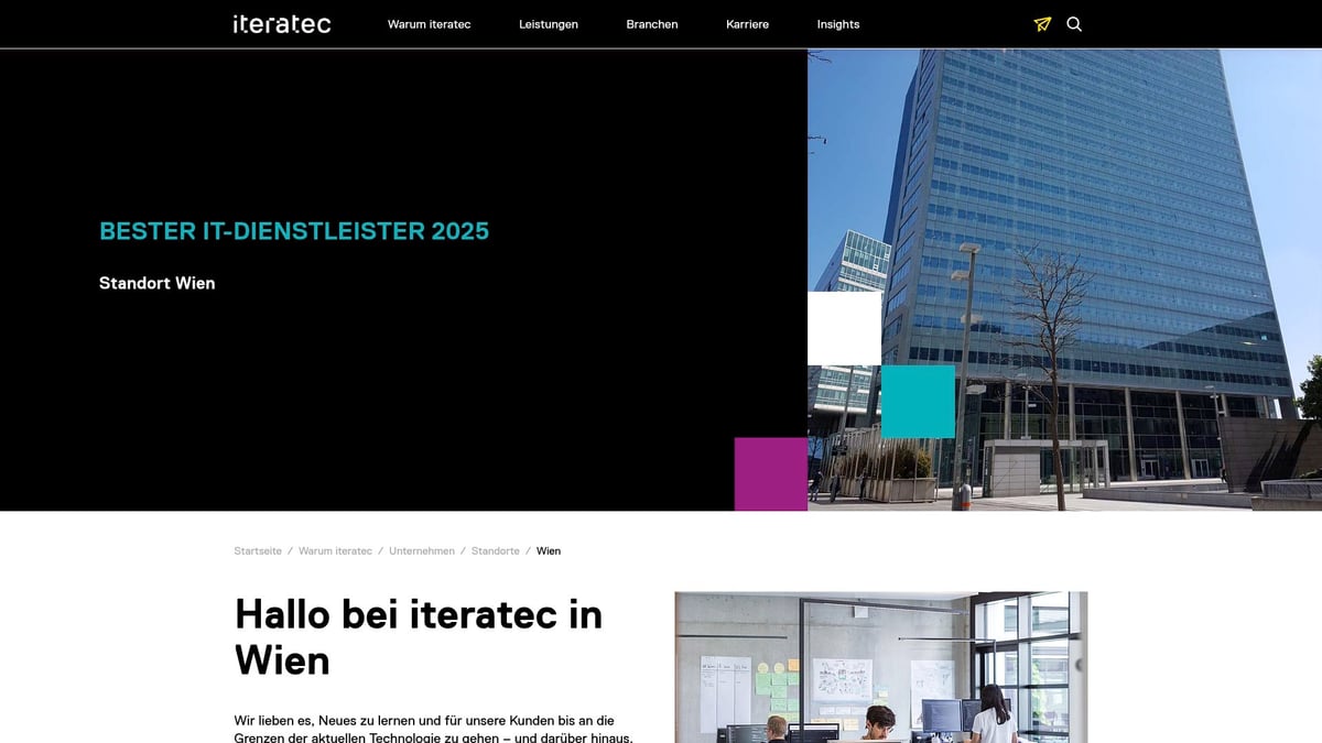 Top 7 IT Dienstleister Wien 2025: Experten Für Ihr Business 2 Top 7 IT Dienstleister Wien 2025: Experten Für Ihr Business - iteratec – Innovationsführer für individuelle Softwareentwicklung