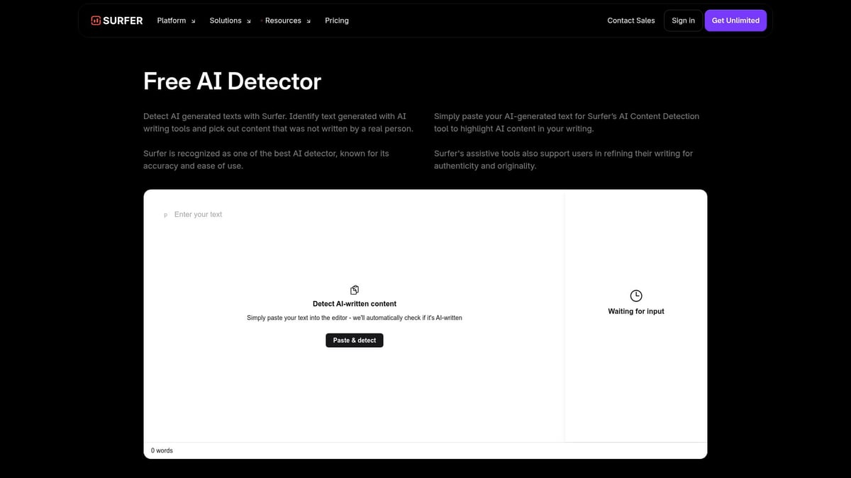 7 Free AI SEO Tools to Boost Your Rankings in 2025 - Surfer AI Content Detector & Humanizer