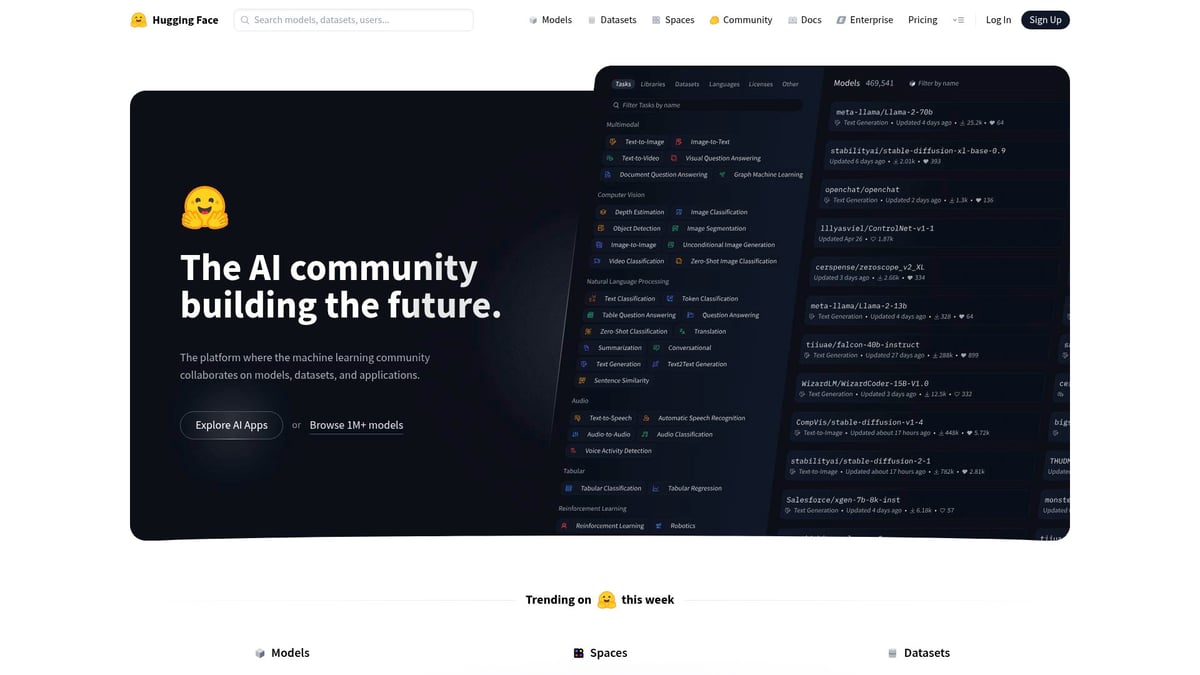 9 Essential AI ML Tools to Supercharge Your Workflow in 2025 - Hugging Face