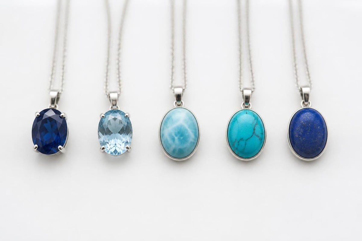 Blue gemstone hardness comparison