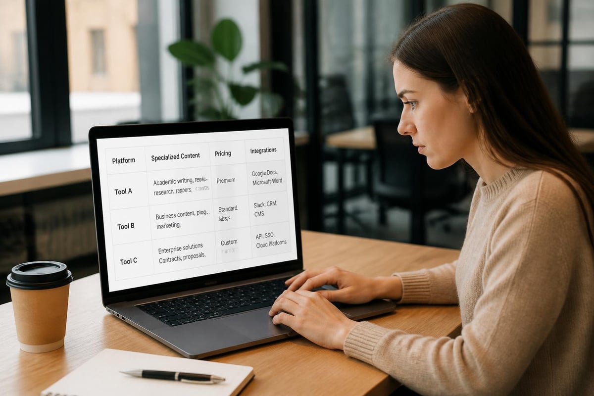 AI text tool platform comparison