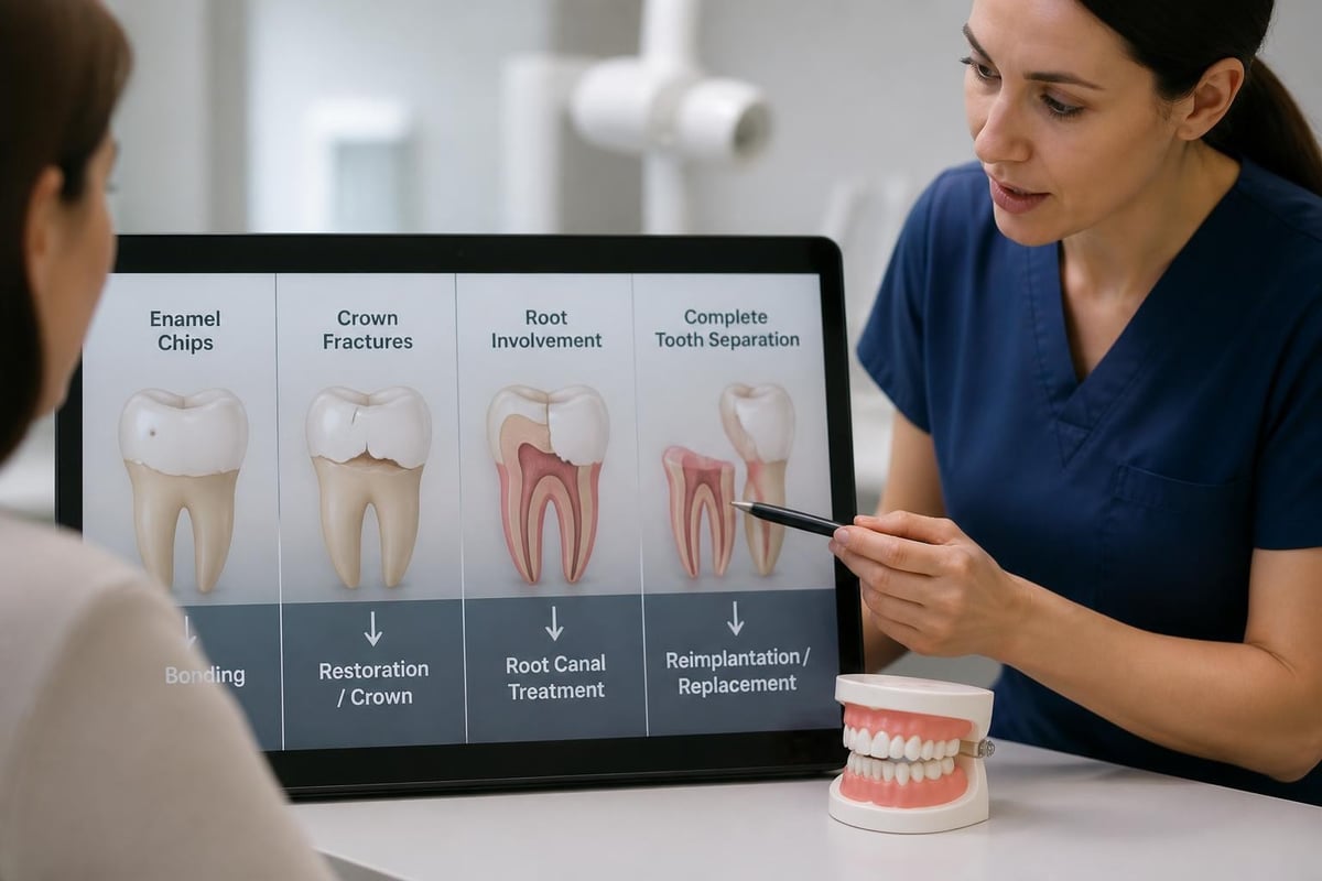 Types of tooth fractures