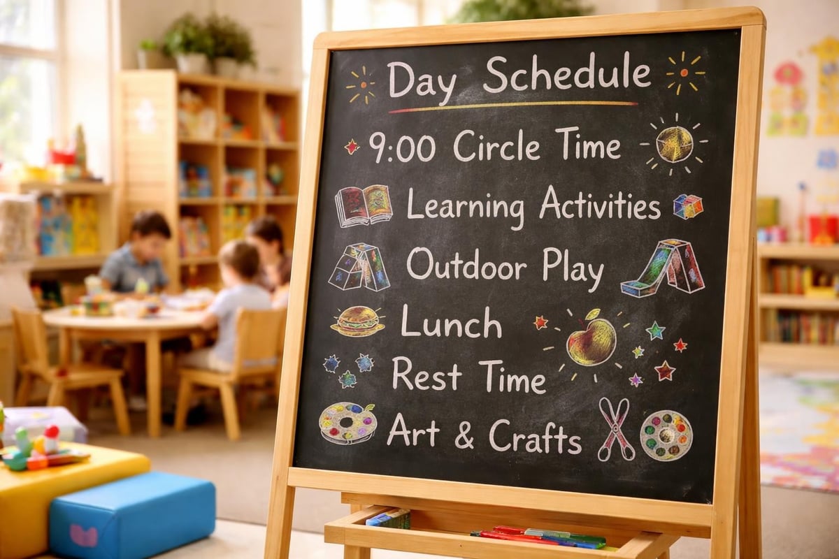 Daily daycare schedule