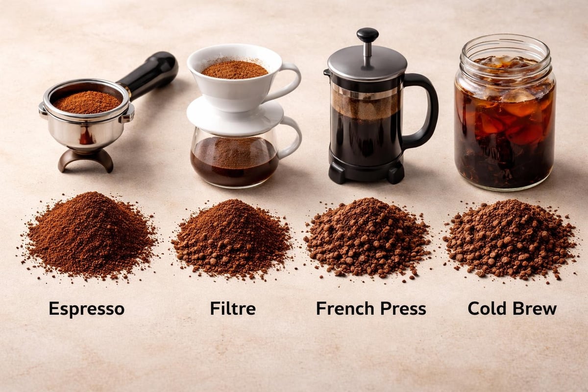 Granulométrie du café