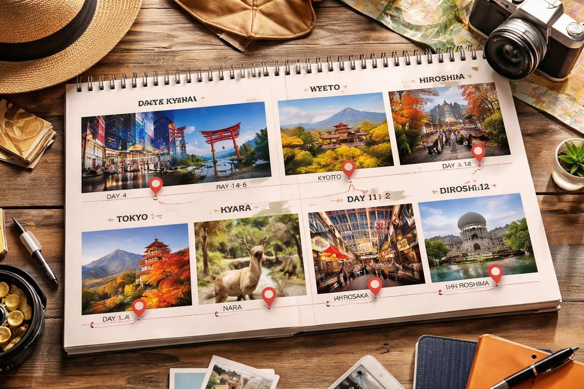 Japan itinerary timeline