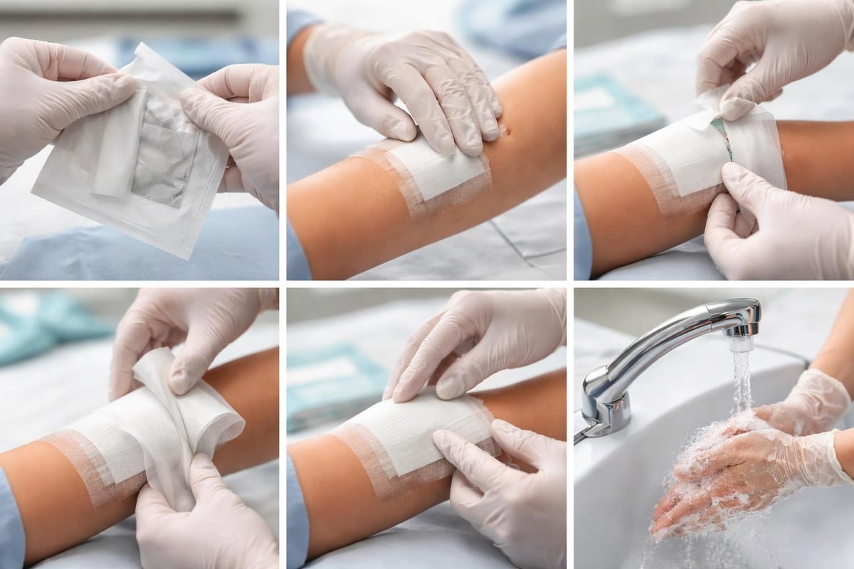 Wound care protocol steps