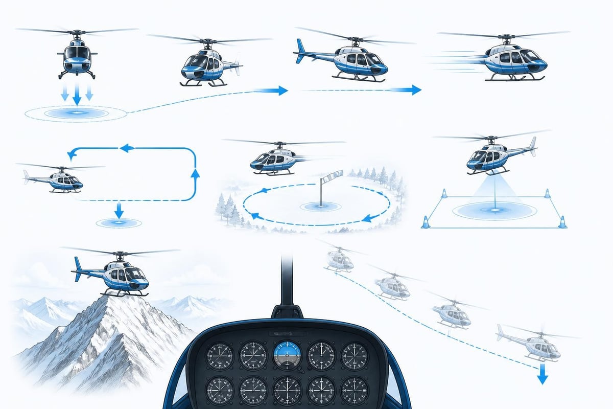 Helicopter training maneuver progression