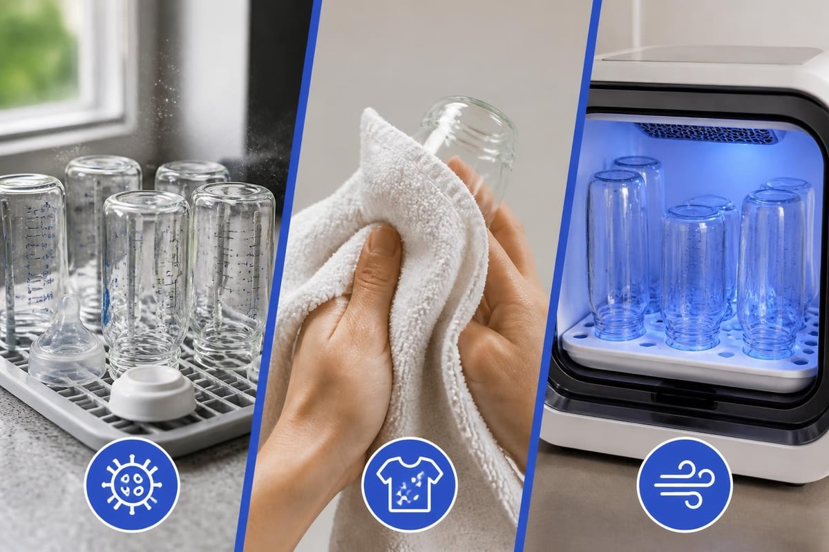 Bottle drying methods