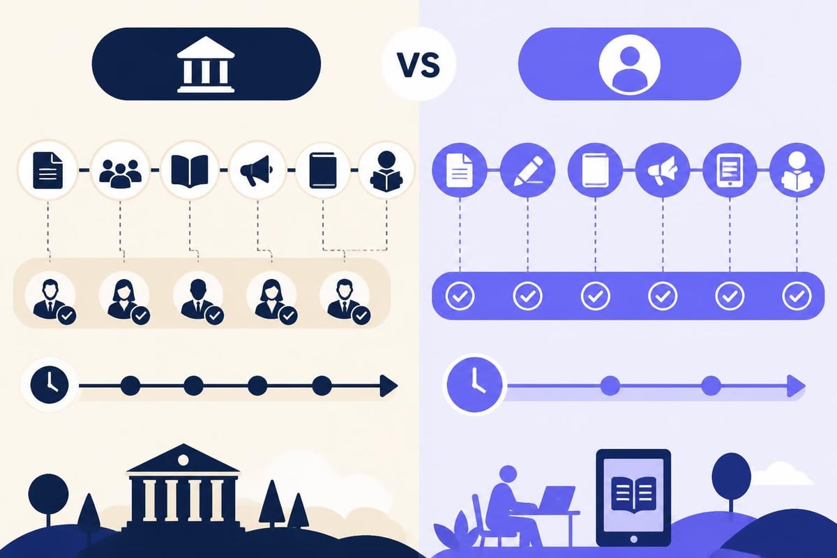 Publishing path comparison