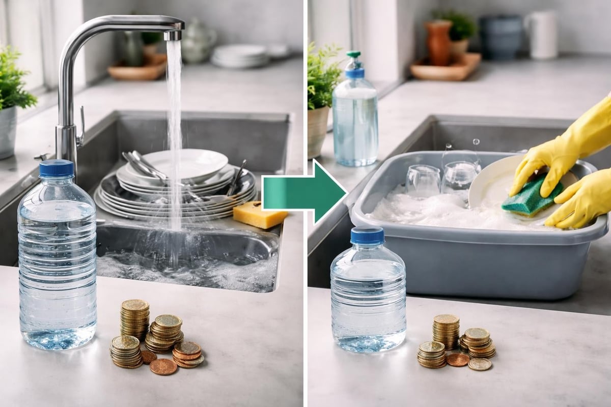 Vandbesparelse med opvaskebalje