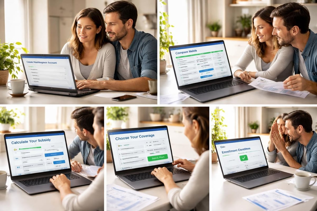 Health insurance marketplace enrollment process