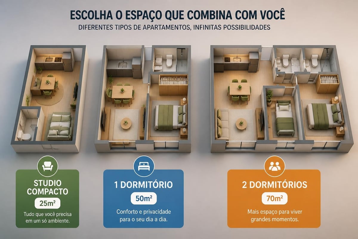 Tipos de apartamentos Bela Vista