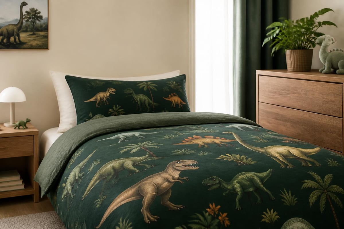 Balancing themed bedding with room decor